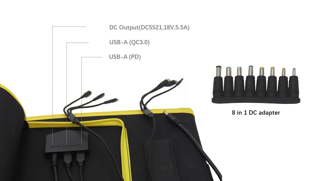 100W Portable Chargers Foldable Solar Panels